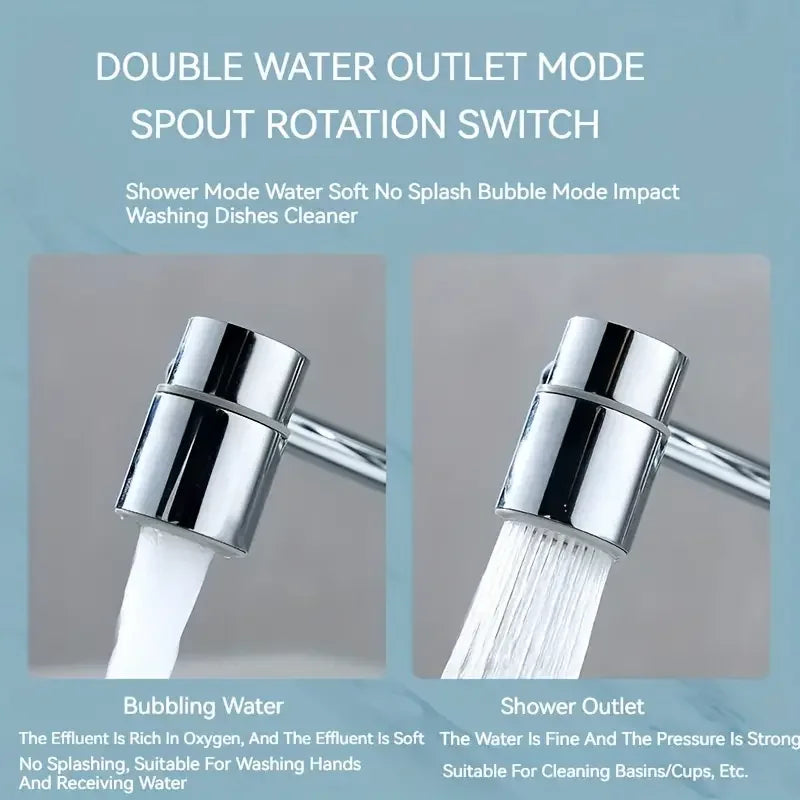 1080° Swivel Faucet Extender – Dual Spray Modes
