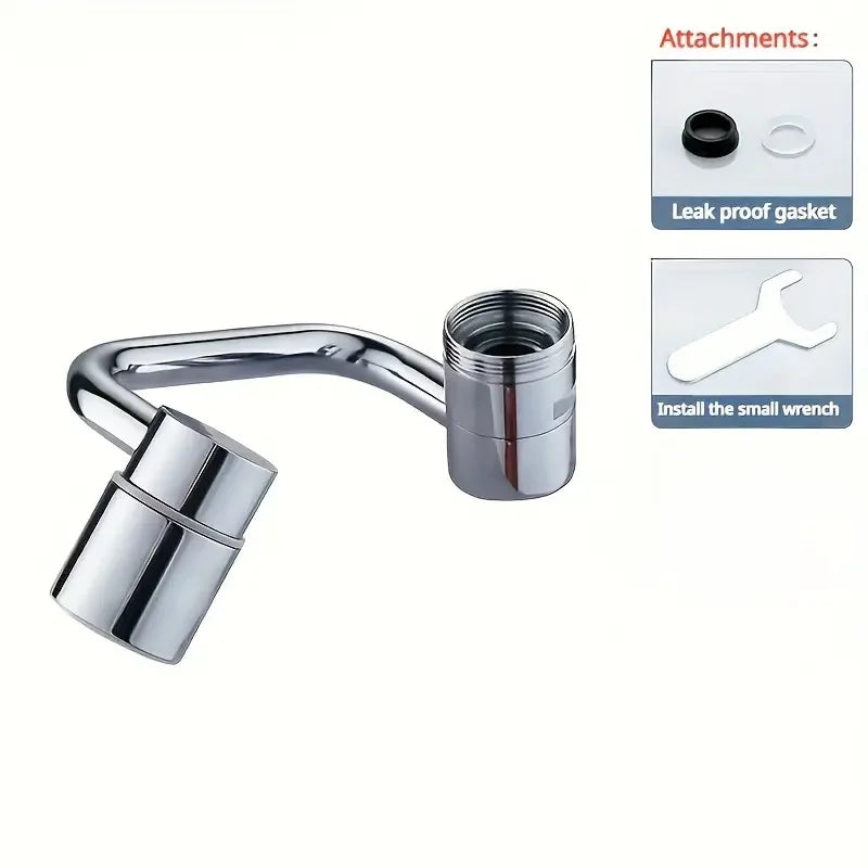 1080° Swivel Faucet Extender – Dual Spray Modes