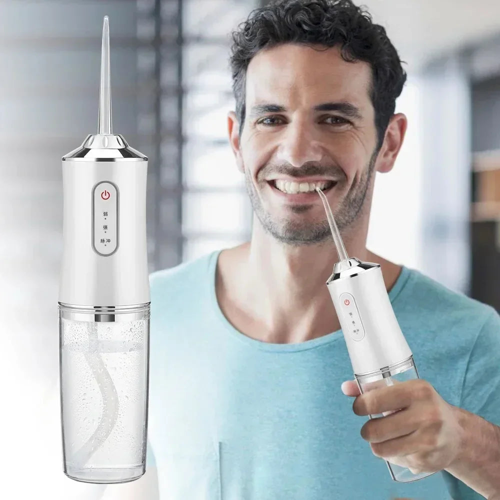 Portable Water Flosser – USB Rechargeable with 4 Tips