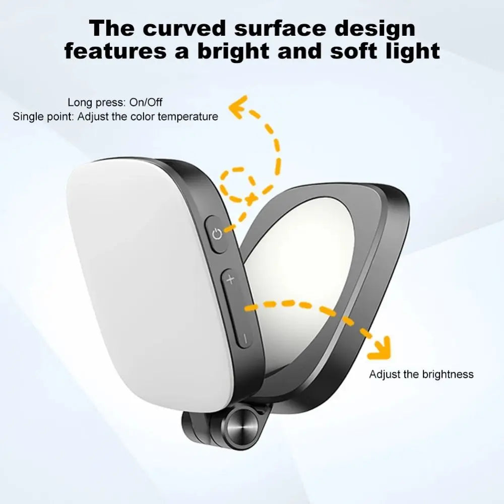 360° Rotating Selfie Light with Makeup Mirror