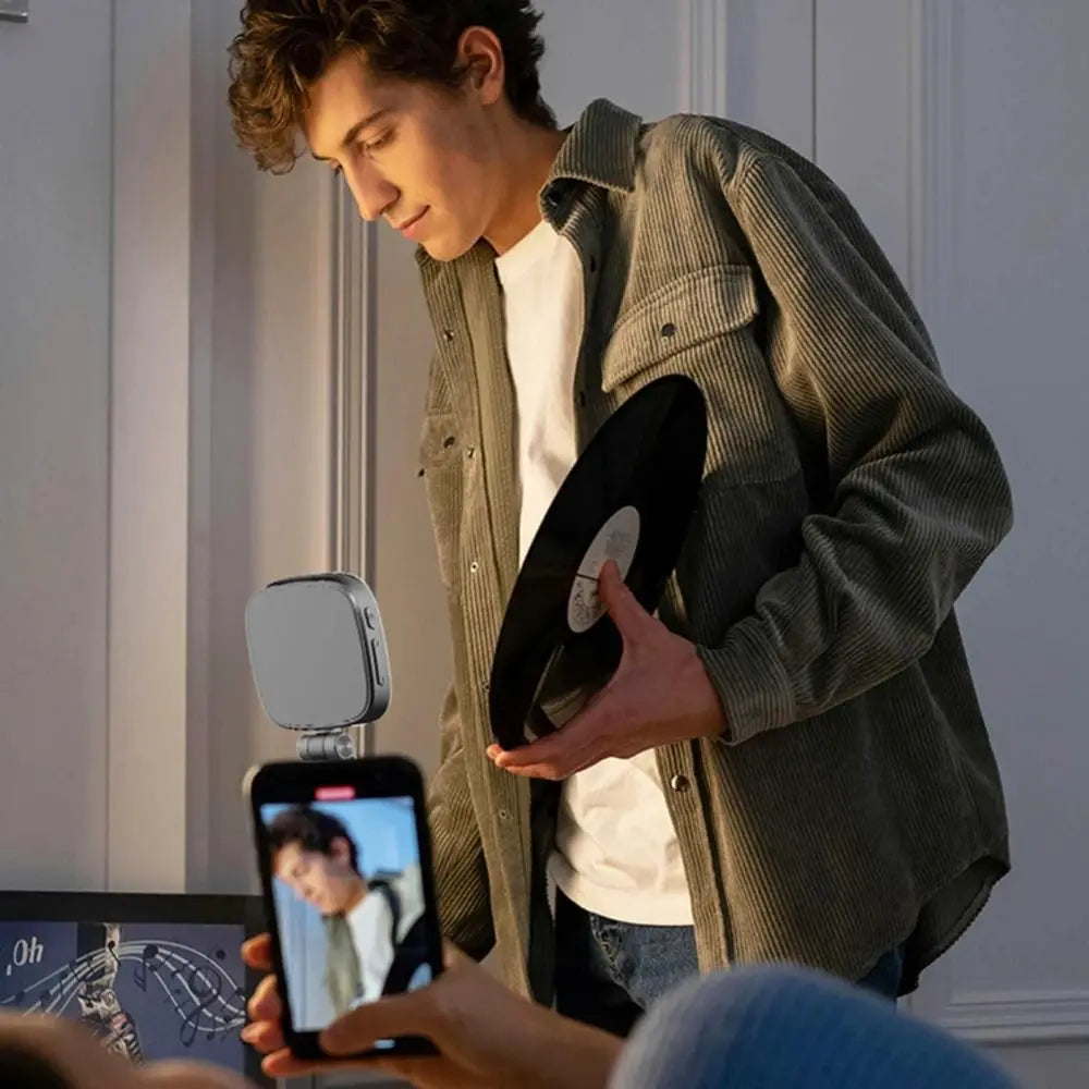 360° Rotating Selfie Light with Makeup Mirror