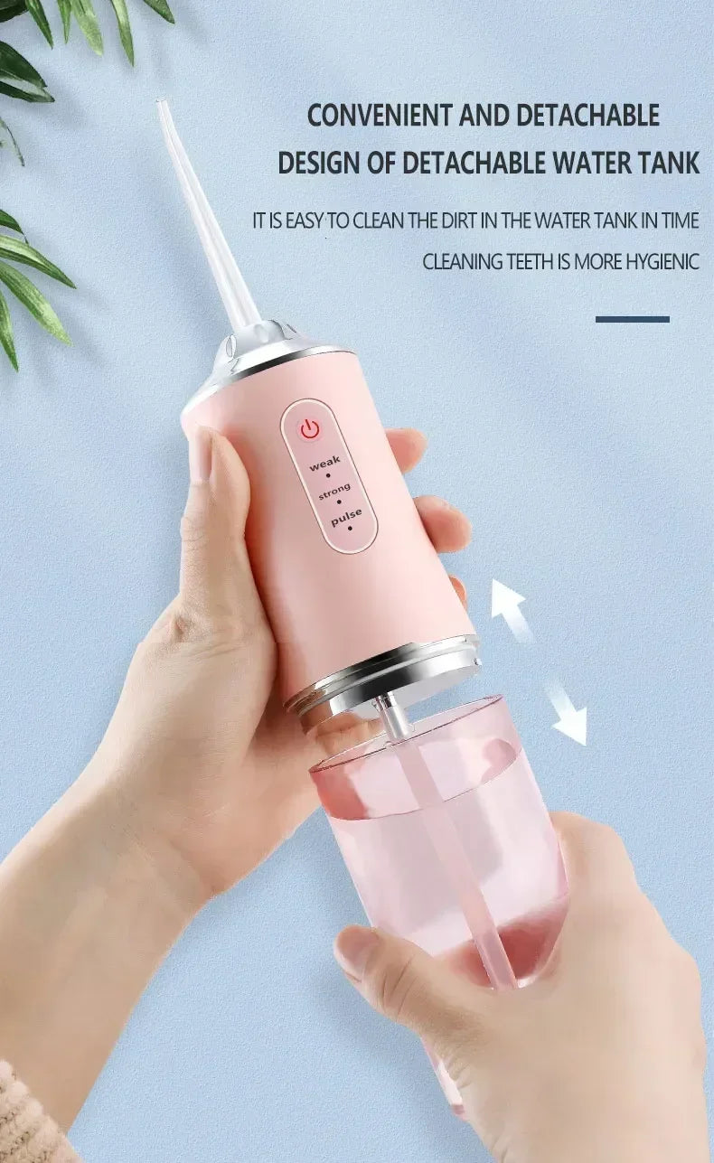Portable Water Flosser – USB Rechargeable with 4 Tips