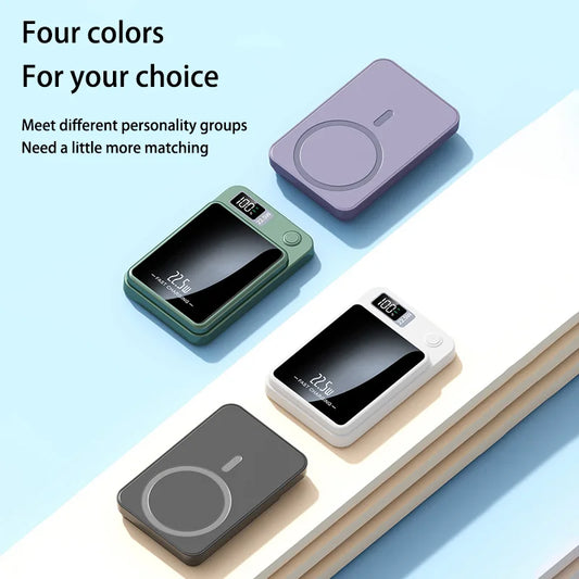 Magnetic Wireless Power Bank - 22.5W Fast Charging Portable Charger for iPhone & Android