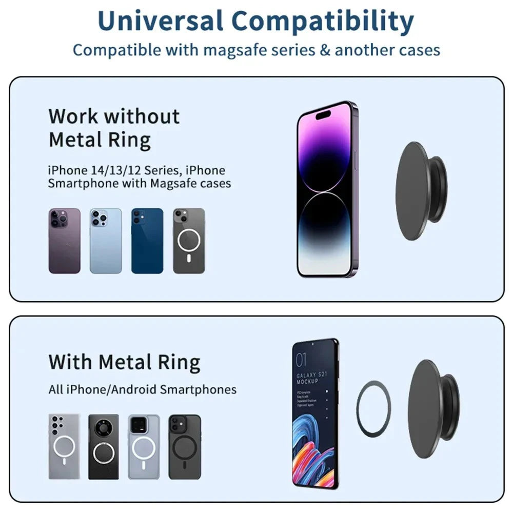 MagSafe Magnetic Phone Grip – 2-in-1 Stand for Easy, Secure Use