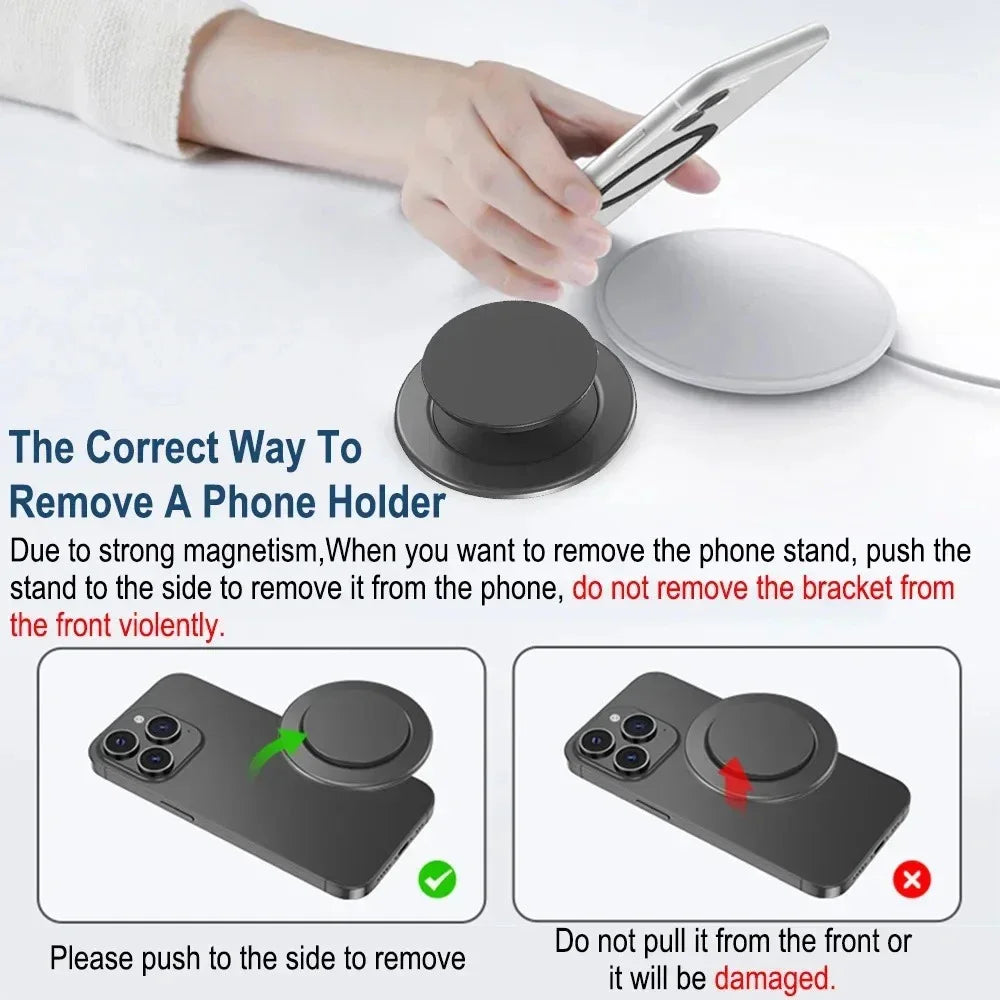 MagSafe Magnetic Phone Grip – 2-in-1 Stand for Easy, Secure Use