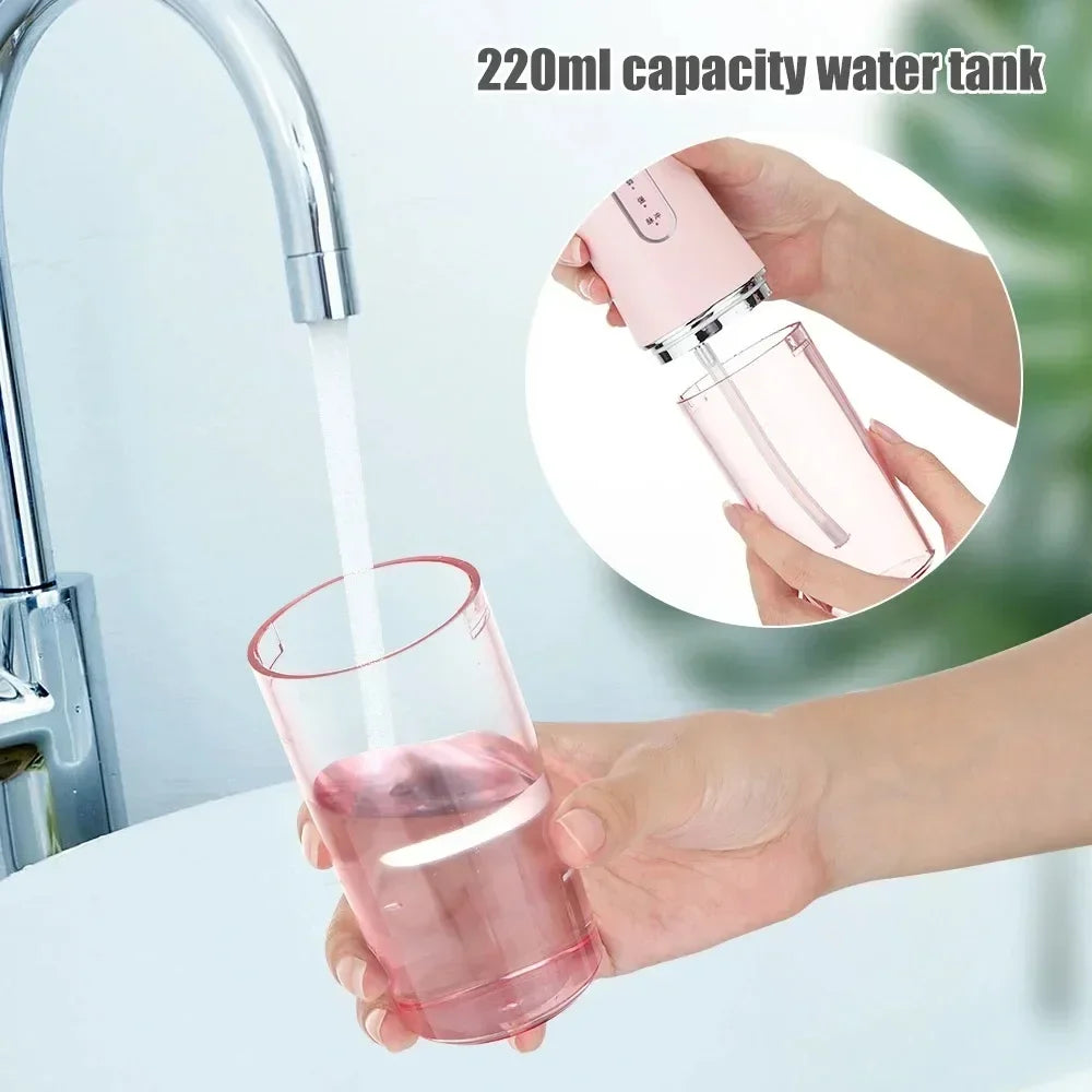 Portable Water Flosser – USB Rechargeable with 4 Tips