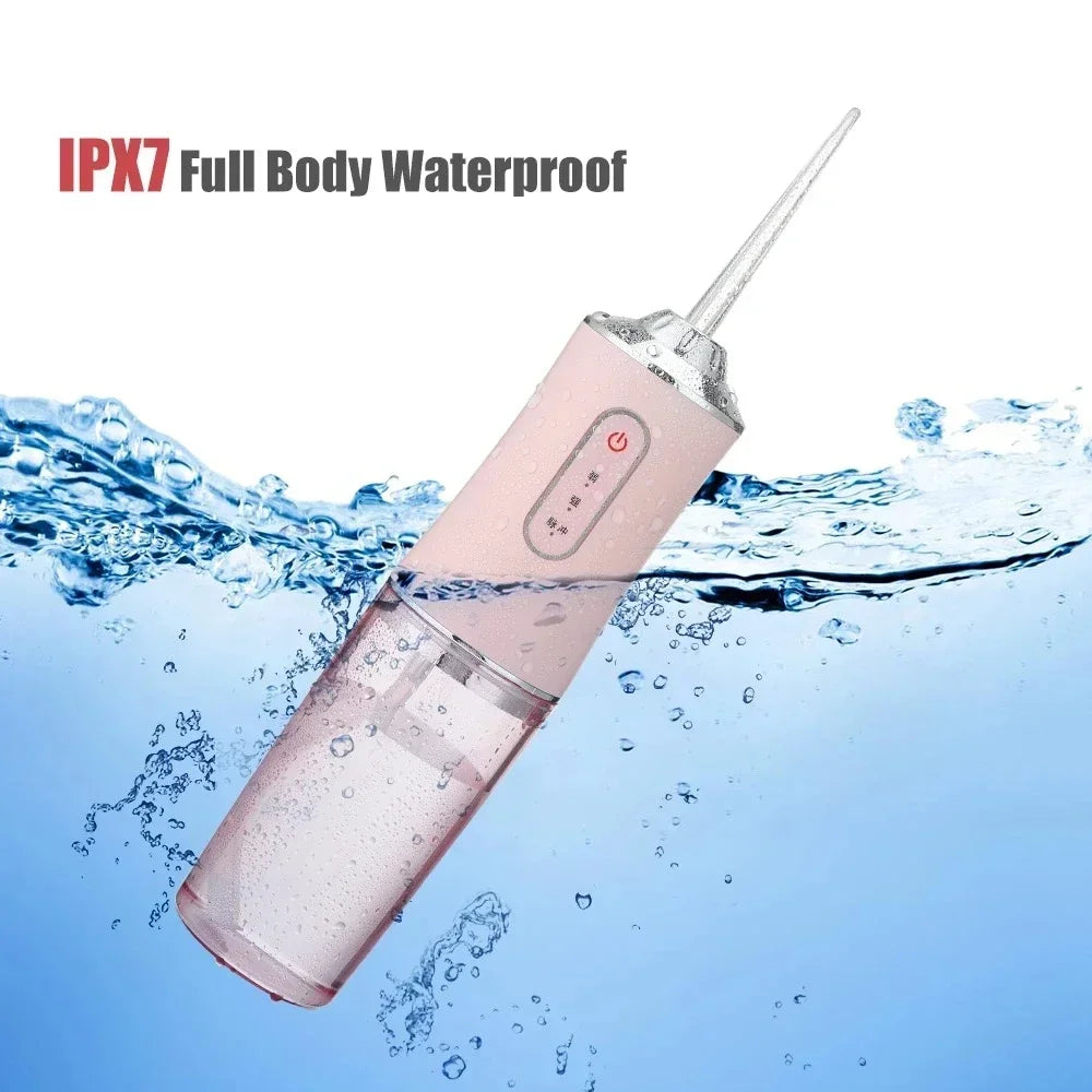 Portable Water Flosser – USB Rechargeable with 4 Tips