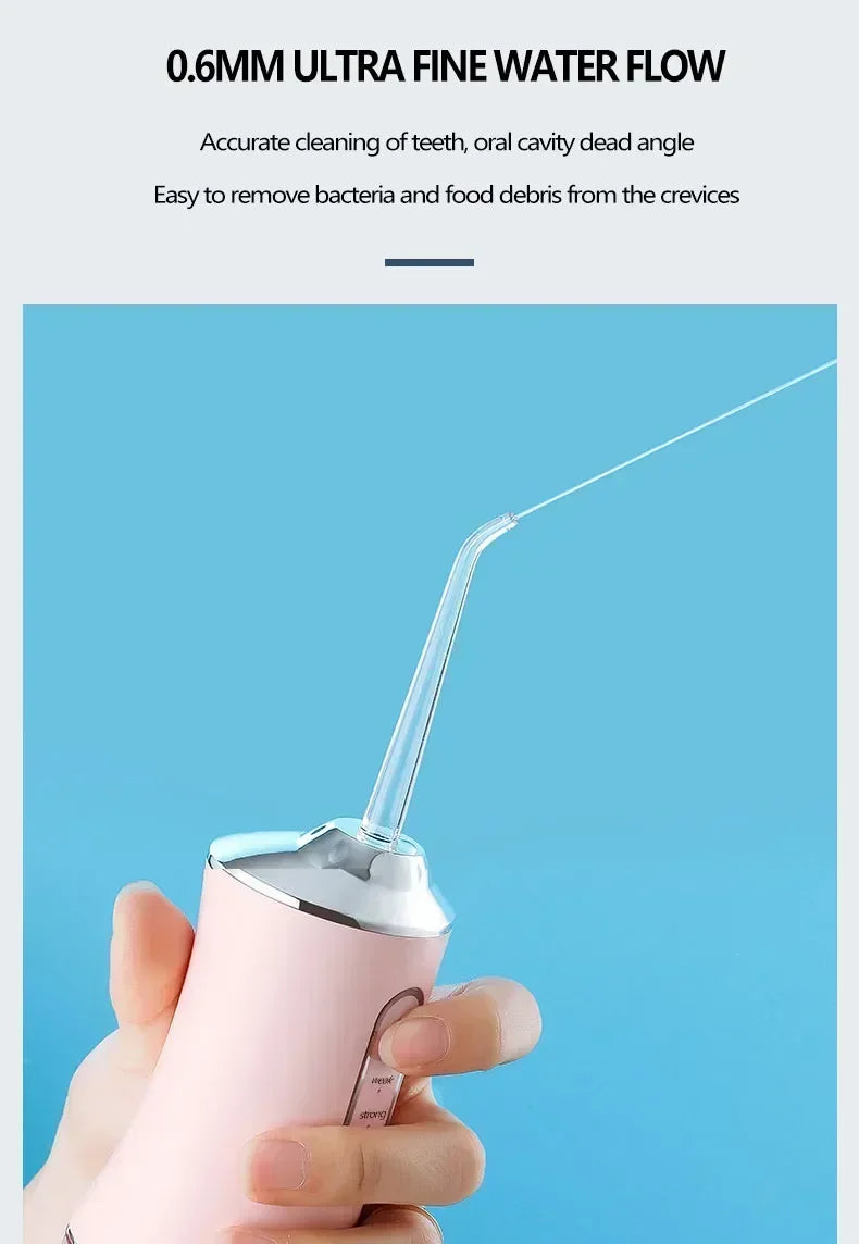 Portable Water Flosser – USB Rechargeable with 4 Tips