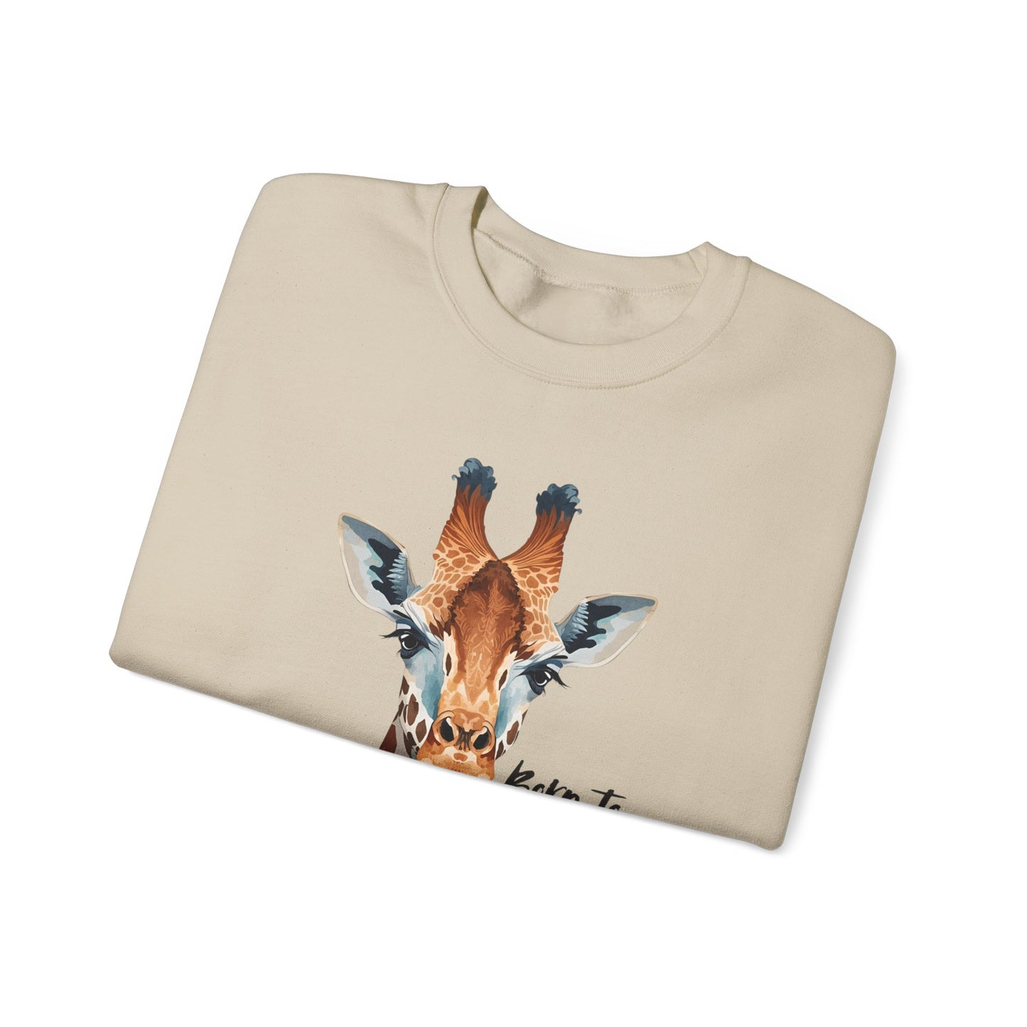 Unisex Giraffe 'Born to Stand Out' Crewneck Sweatshirt