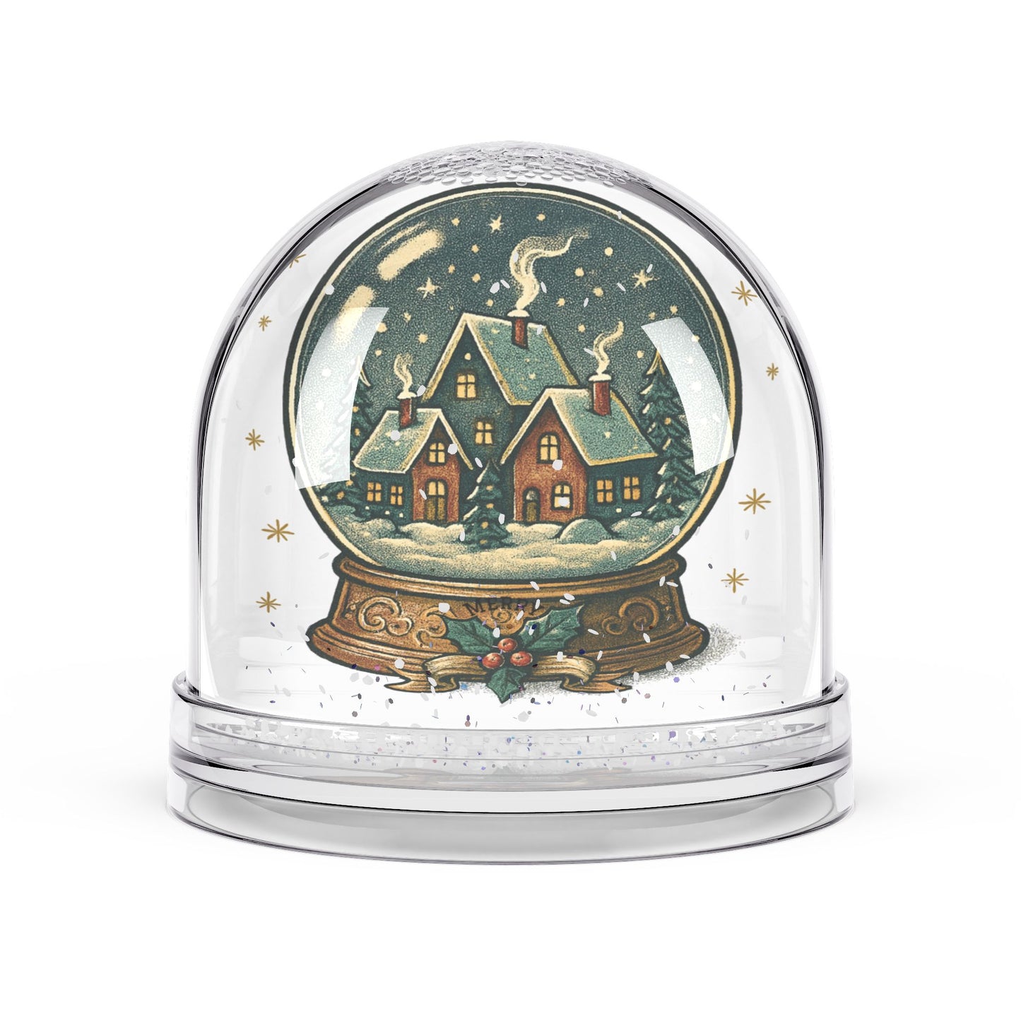 Holiday Cottage Snow Globe – Winter Village Collectible