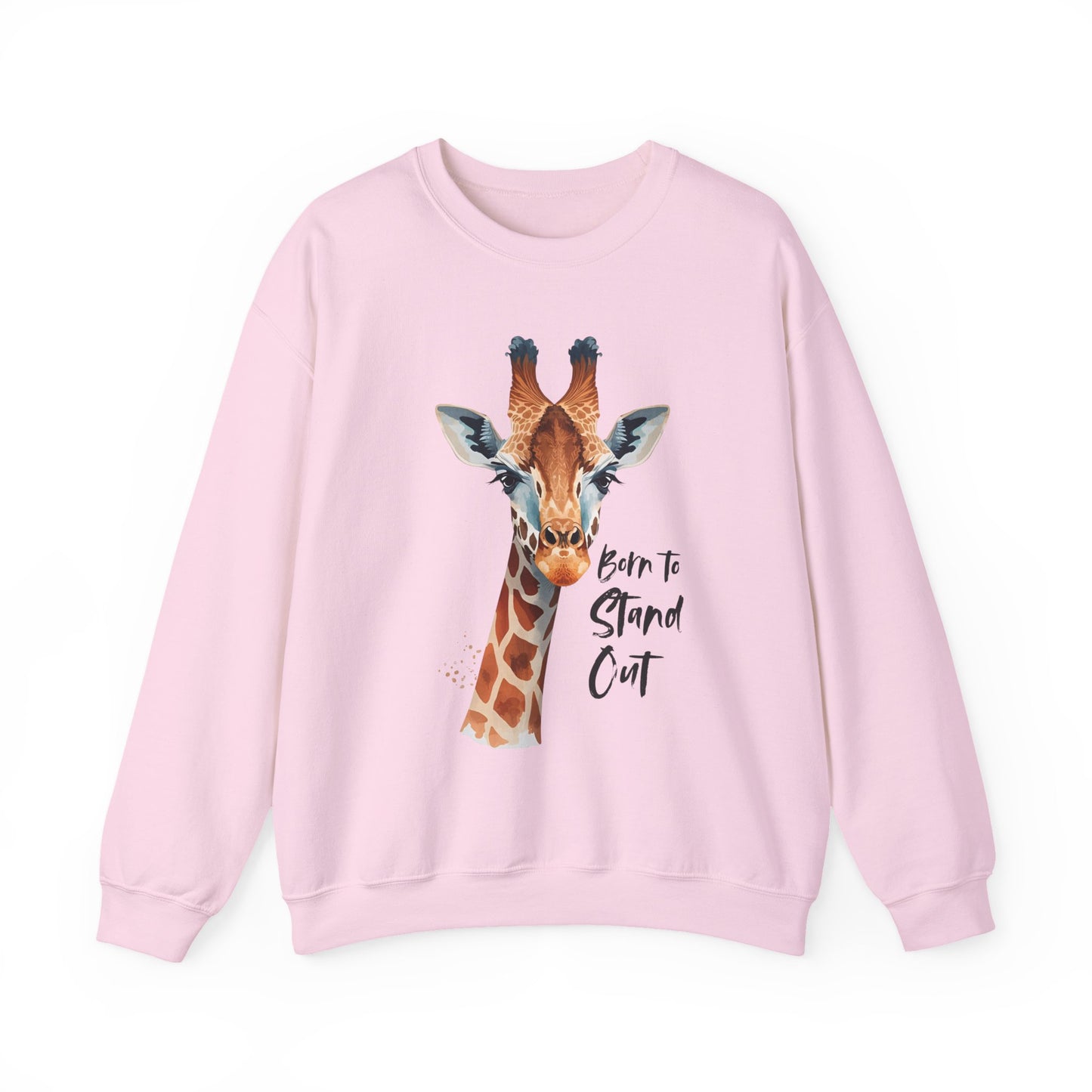 Unisex Giraffe 'Born to Stand Out' Crewneck Sweatshirt