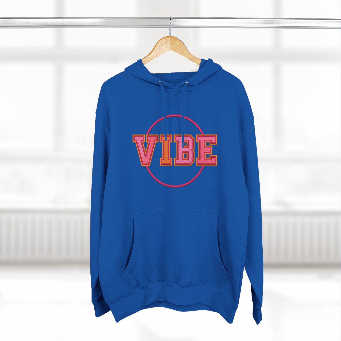 Unisex Vibe Graphic Hoodie — Retro Circle Logo Sweatshirt
