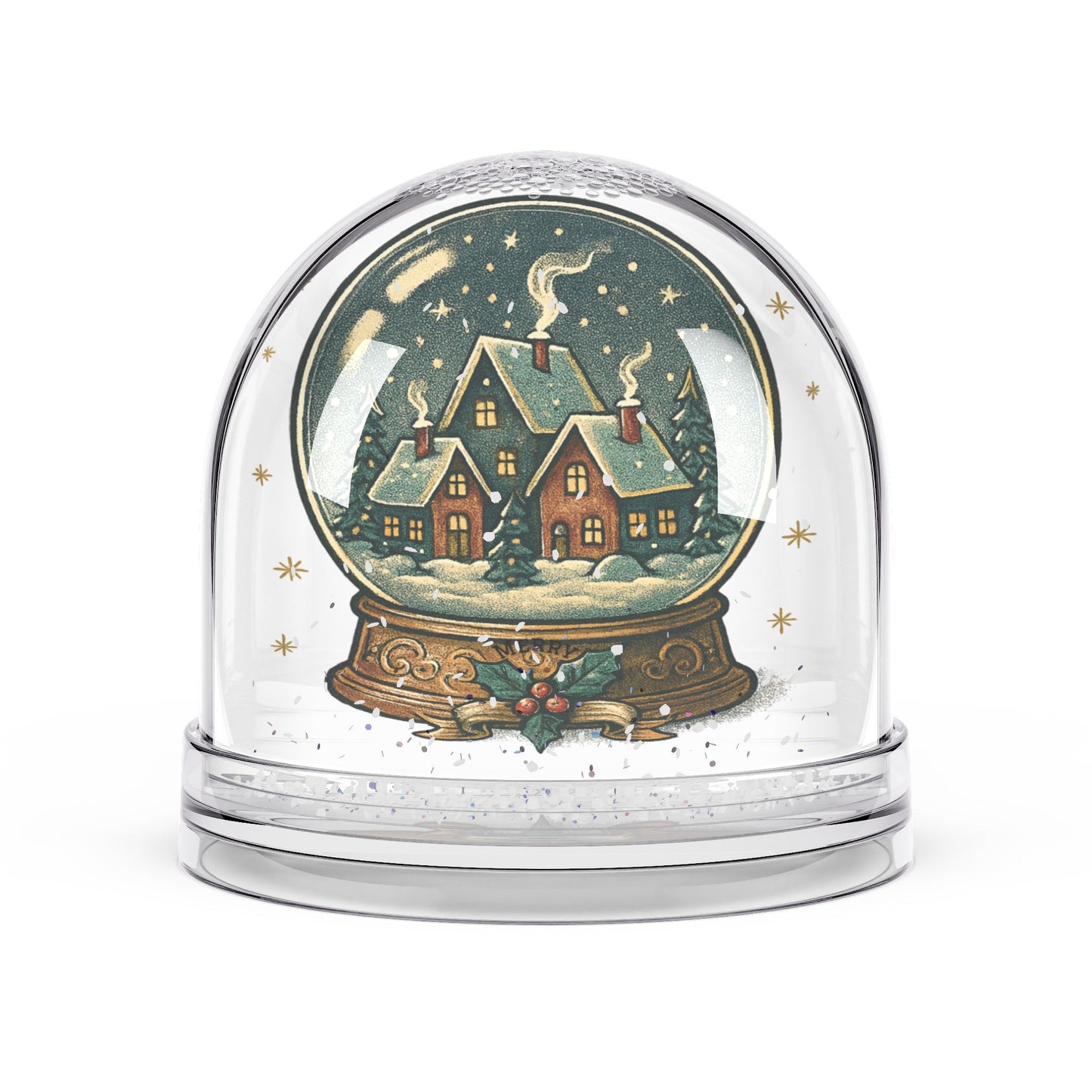 Holiday Cottage Snow Globe – Winter Village Collectible