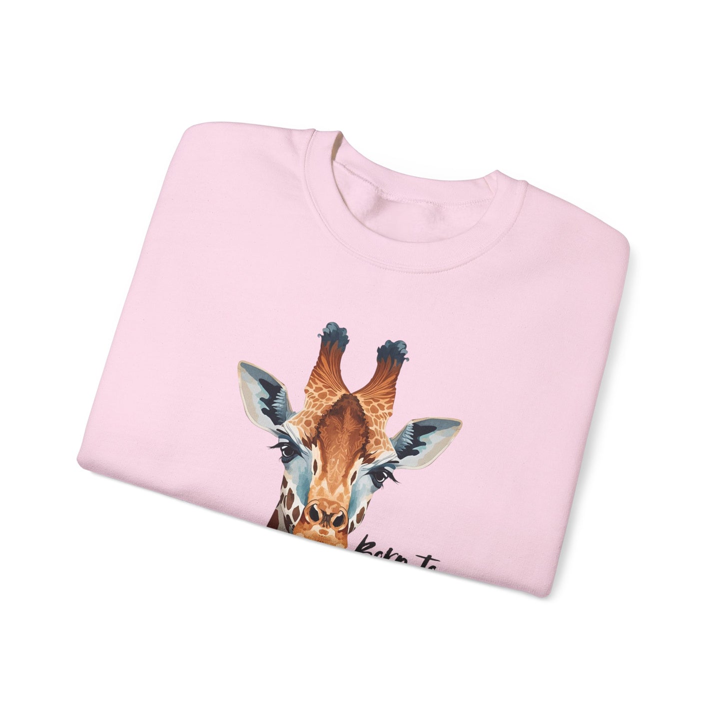 Unisex Giraffe 'Born to Stand Out' Crewneck Sweatshirt