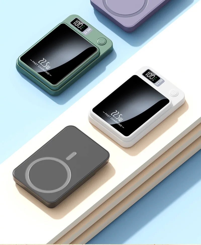 Magnetic Wireless Power Bank – 22.5W Fast Charging for iPhone & Android