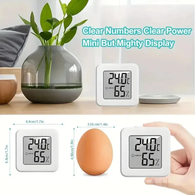 Indoor Mini Temperature & Humidity Meter – Digital Portable Thermometer & Hygrometer for Bedroom, Office & Home