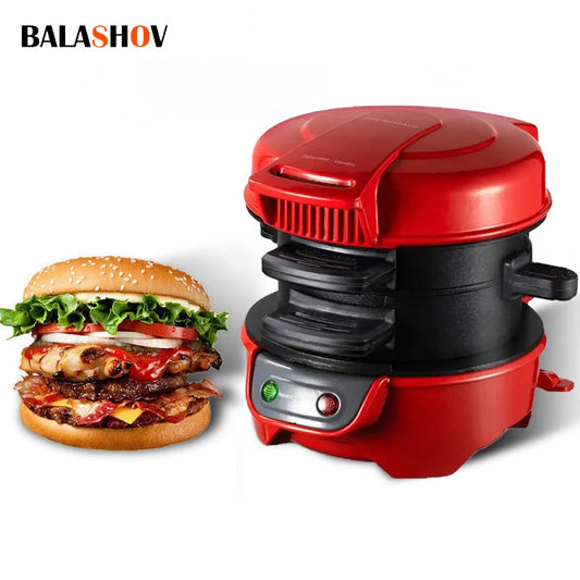 Electric Burger & Breakfast Sandwich Maker – Non-Stick Mini Grill for Muffins, Croissants & Quick Meals
