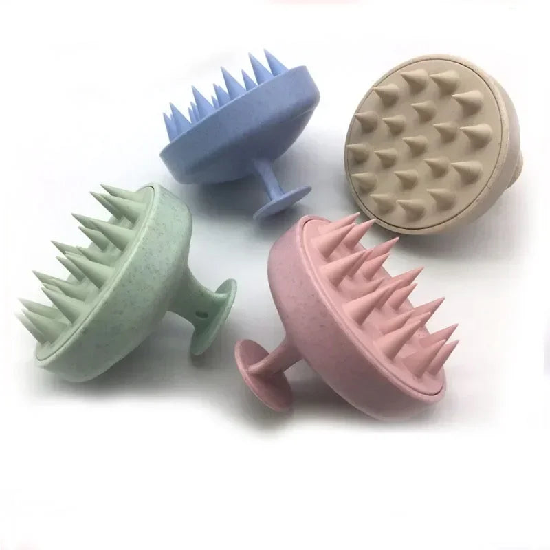 Silicone Scalp Massager — Shampoo Brush for Hair Growth & Dandruff Removal