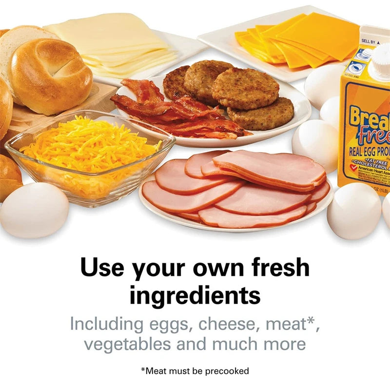 Electric Burger & Breakfast Sandwich Maker – Non-Stick Mini Grill for Muffins, Croissants & Quick Meals