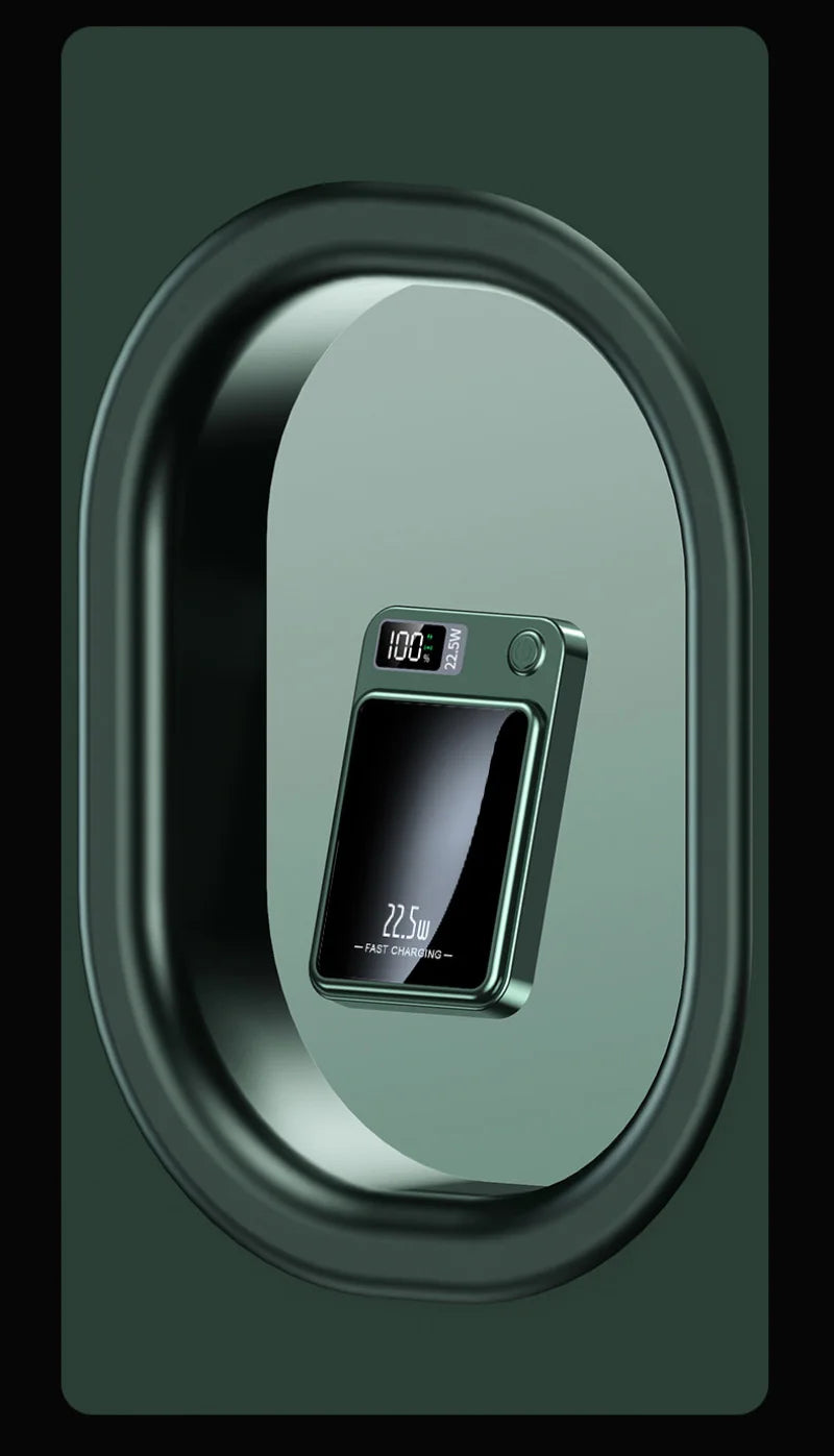 Magnetic Wireless Power Bank – 22.5W Fast Charging for iPhone & Android