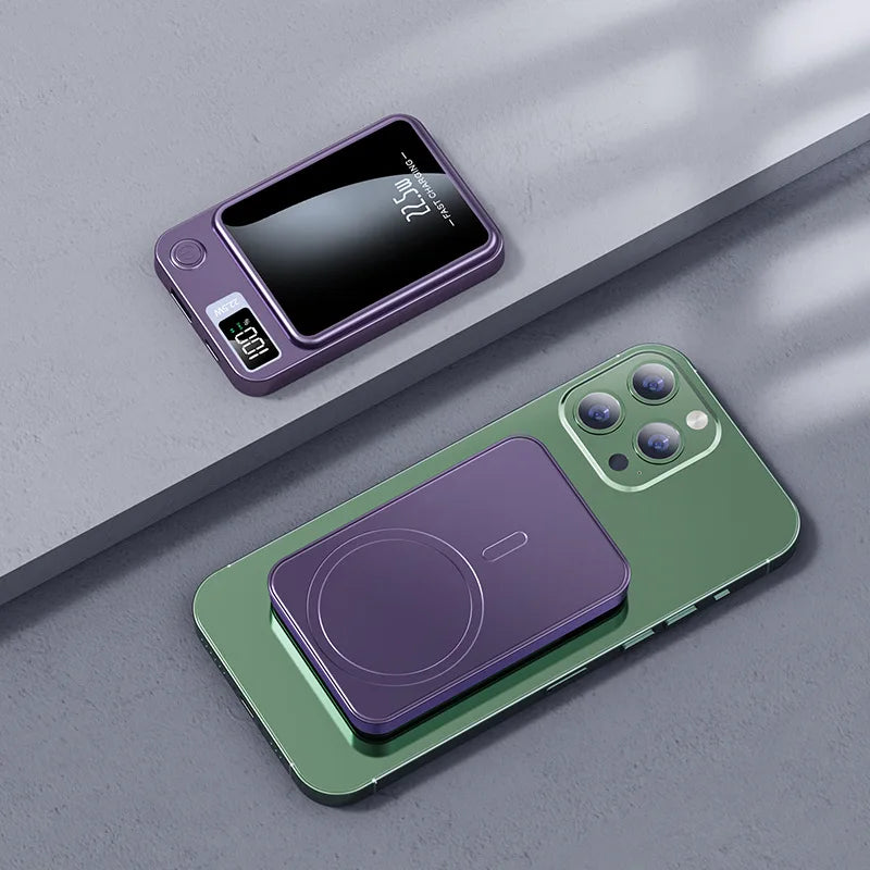 Magnetic Wireless Power Bank – 22.5W Fast Charging for iPhone & Android