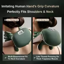 Heated Neck Massager – Deep Tissue Shiatsu with Hot Compress Relief