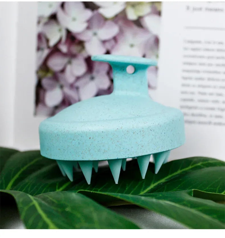 Silicone Scalp Massager — Shampoo Brush for Hair Growth & Dandruff Removal