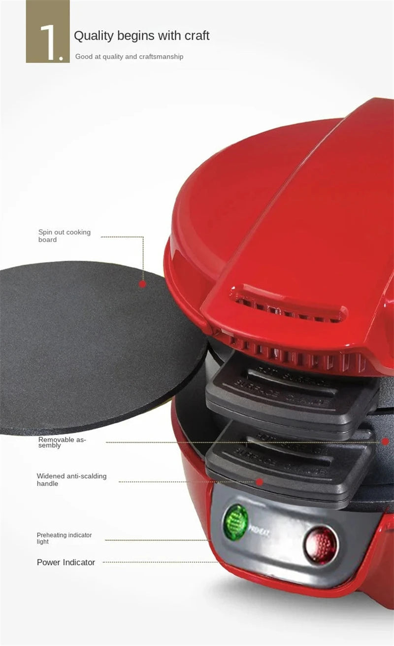 Electric Burger & Breakfast Sandwich Maker – Non-Stick Mini Grill for Muffins, Croissants & Quick Meals