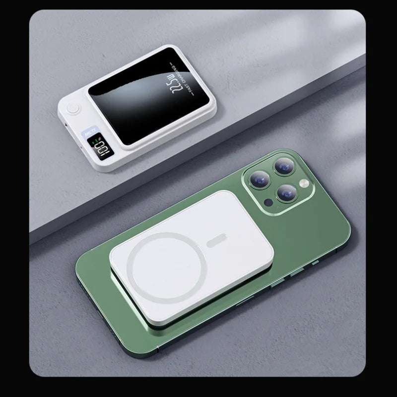 Magnetic Wireless Power Bank – 22.5W Fast Charging for iPhone & Android
