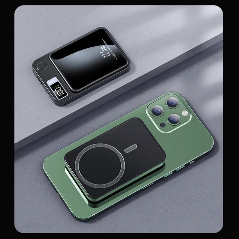 Magnetic Wireless Power Bank – 22.5W Fast Charging for iPhone & Android