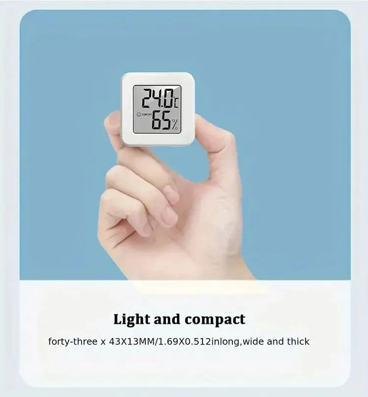 Indoor Mini Temperature & Humidity Meter – Digital Portable Thermometer & Hygrometer for Bedroom, Office & Home
