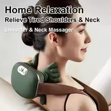 Heated Neck Massager – Deep Tissue Shiatsu with Hot Compress Relief