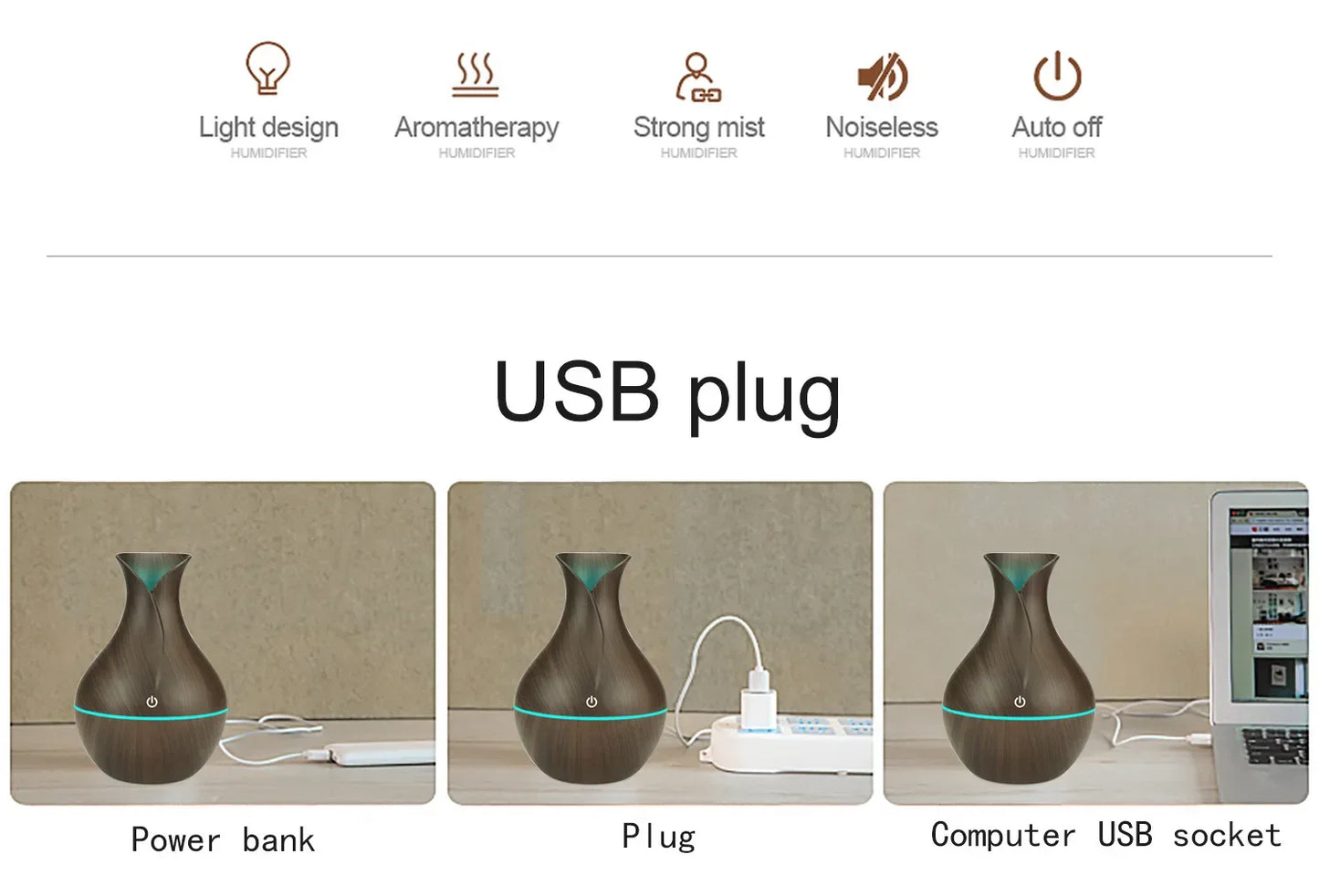Mini USB Essential Oil Diffuser & Humidifier
