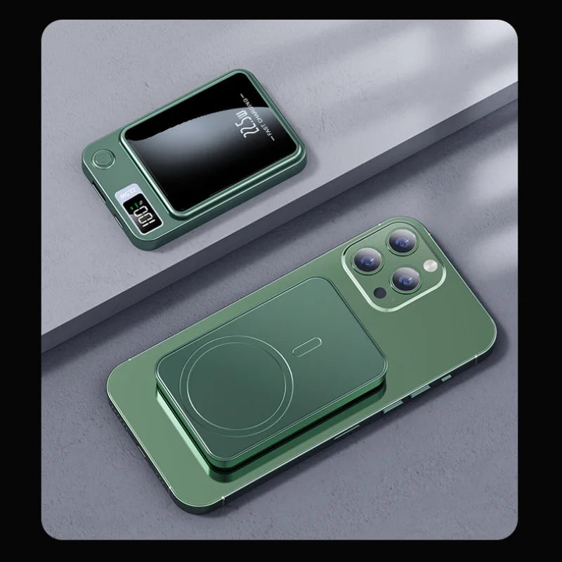 Magnetic Wireless Power Bank – 22.5W Fast Charging for iPhone & Android