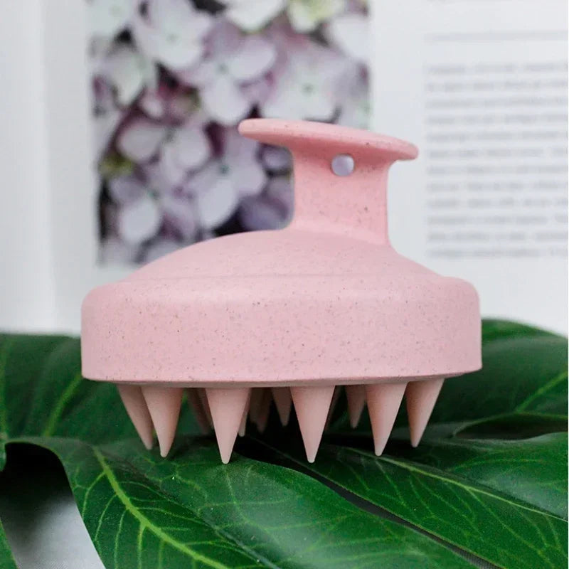 Silicone Scalp Massager — Shampoo Brush for Hair Growth & Dandruff Removal