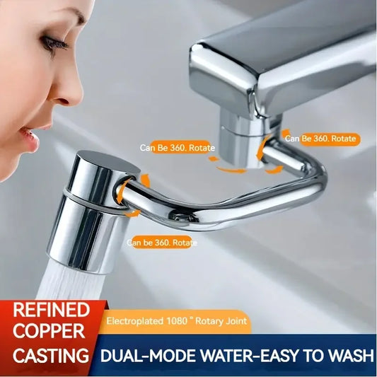 1080° Swivel Faucet Extender – Dual Spray Modes