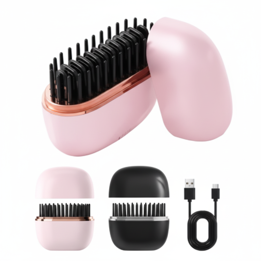 Mini Hair Straightener Comb Product Shot